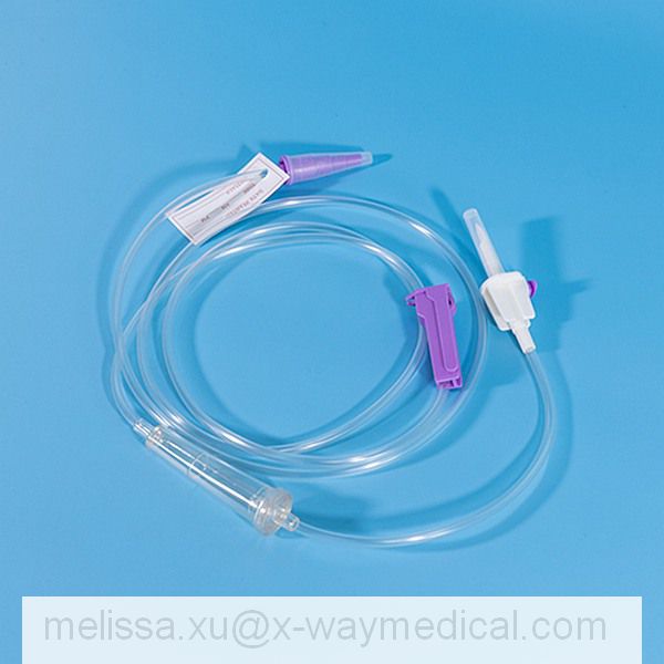 TPU nutritional feeding tube set with cap, food gravity Nutrition supply delivery pipe tubing with spike for patient