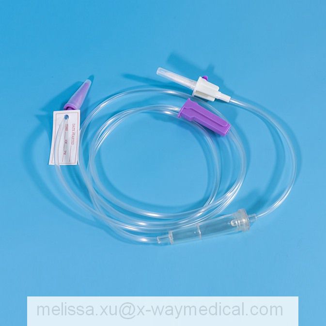 TPU nutritional feeding tube set with cap, food gravity Nutrition supply delivery pipe tubing with spike for patient