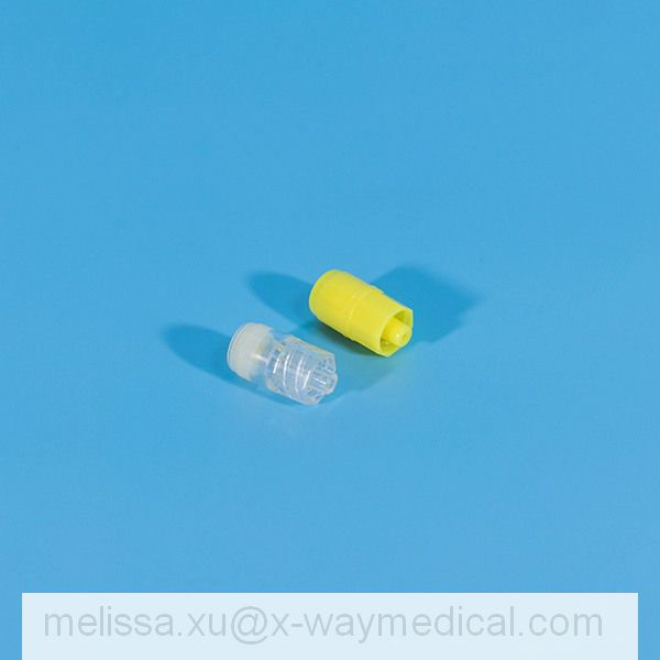 Medical Circles round head needle free Shell of Heparin Cap, Steriled hexagons needleless Heparin plugs for infusion administration