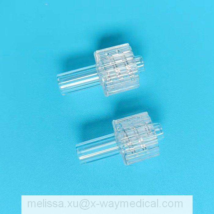 Medical fixed male luer lock connector, 6% joint adapter to tube diameter 2.5mm 3.4mm 4.0mm 4.5mm tubing without wing