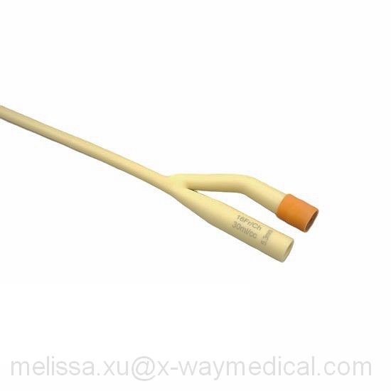 Latex Foley Catheter, Soft Rubber urinary tube with balloon