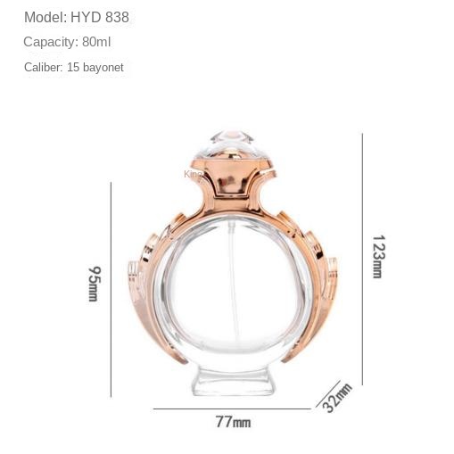 Luxury 30ml 100ml Transparent Glass Perfume Bottles Botol Parfum Square Spray Perfume Glass Bottle With Resin Ball Cap