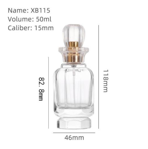 Devi Glass Perfume Bottles 110ML Simple Design Square Men's Parfum Bottle Fragrance Sprayer Atomizer Empty Container Packaging