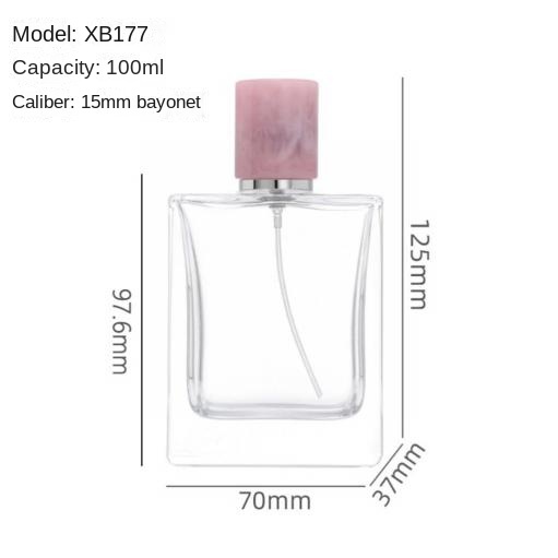 New Design OEM Square 50ml Luxury Clear Sprayer Atomizer Empty Transparent Glass Perfume Bottle Manufacturer