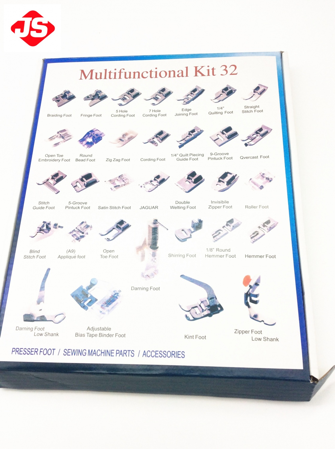 Domestic Household Sewing Machine Presser Foot Feet Kit Set, 32PCS Brother Presser Set