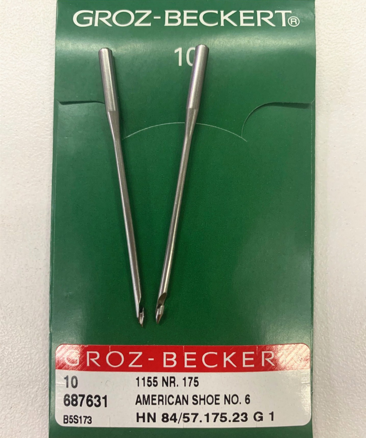 687631  Groz-Beckert  1155 shoe machine needle  HN 84/57.175.23 G 1