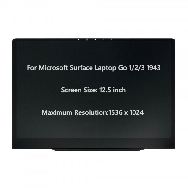 12.5" Replacement Screen for Microsoft Surface Laptop Go 1 2 3 1943 LCD Touch Screen Display Assembly 1536×1024 Panel