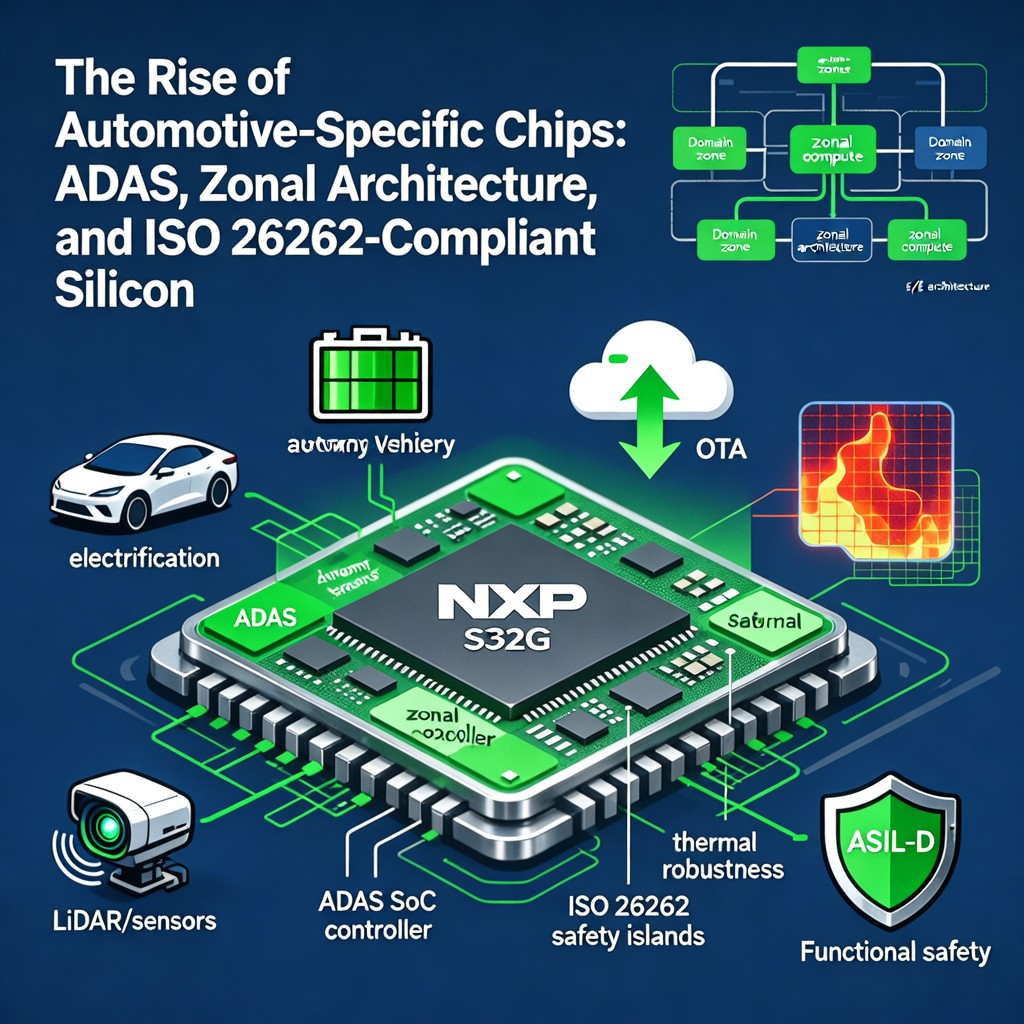 The Rise of Automotive-Specific Chips: ADAS, Zonal Architecture, and ISO 26262-Compliant Silicon