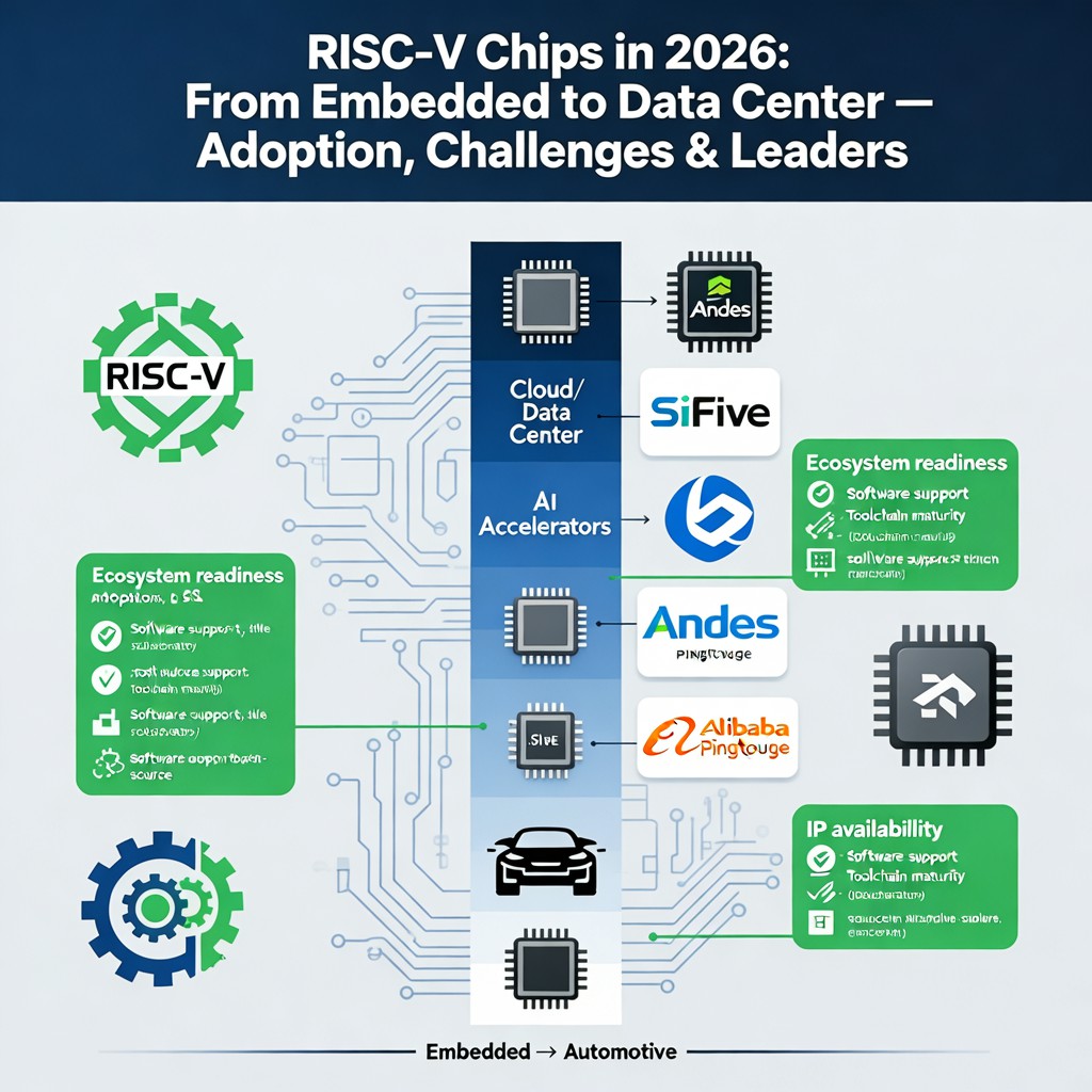 RISC-V Chips in 2026: From Embedded to Data Center — Adoption, Challenges & Leaders