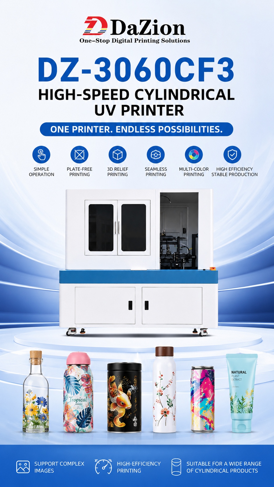 DZ-3060CF3    HIGH-SPEED CYLINDRICALUV PRINTER