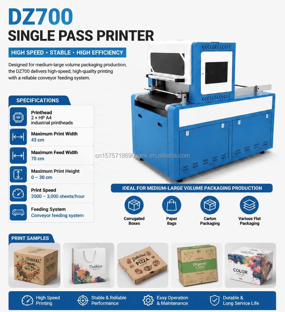DZ-700 One Pass Digital Printer