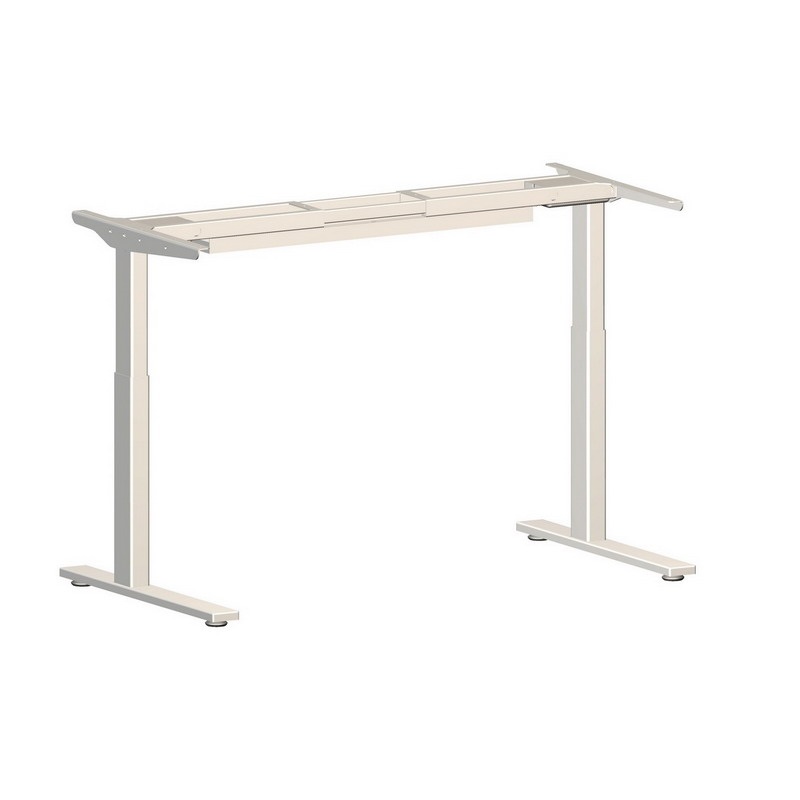 Electric height adjustable standing desk frame