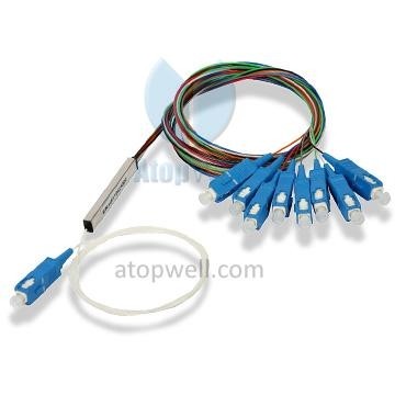 PLC Splitter 1x8 mini module-Steel tube SC/PC connectors
