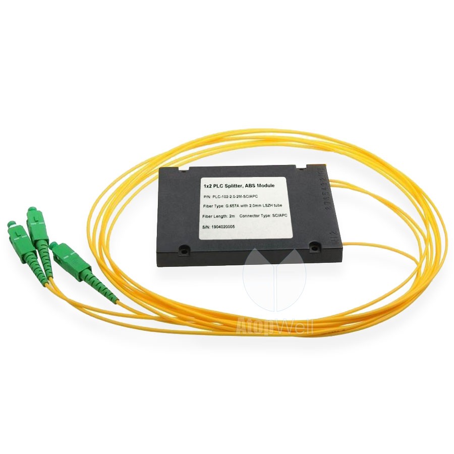 PLC Splitter 1x2 ABS module SC/APC connectors