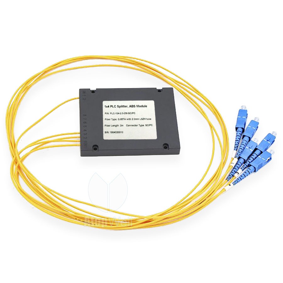  PLC Splitter 1x4 ABS module SC/PC connectors