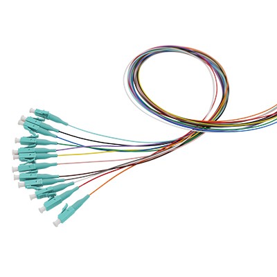 LC 12 colors Pigtails Color-coded 0.9mm 12-Fibers SM APC MM
