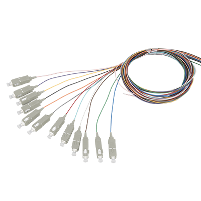 SC 12 colors Pigtails Color-coded 0.9mm 12-Fibers SM APC MM
