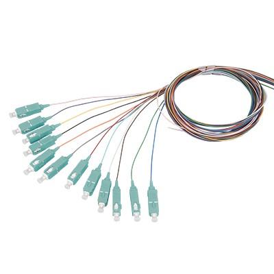 SC 12 colors Pigtails Color-coded 0.9mm 12-Fibers SM APC MM