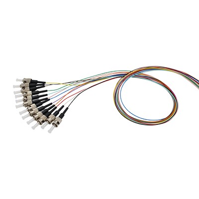 ST 12 colors Pigtails Color-coded 0.9mm 12-Fibers SM APC MM