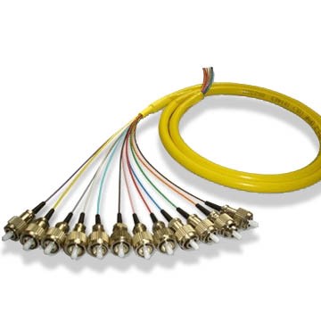 FC Bundle Fan out 0.9mm pigtail 12fibers SM MM