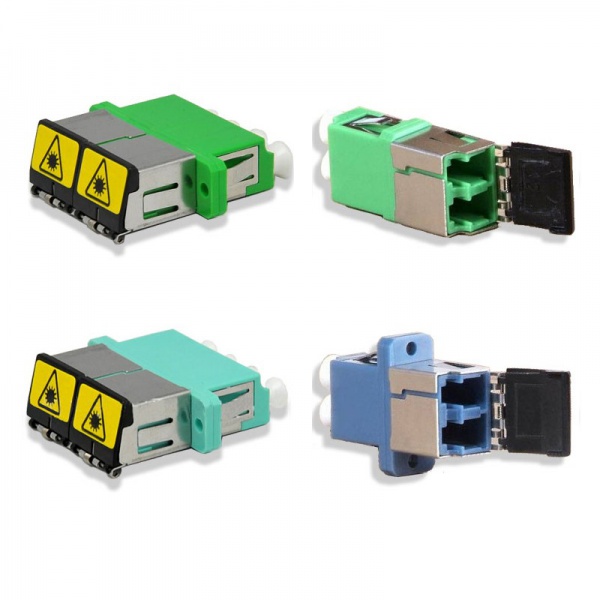 LC metal cap protection Avoid Laser Fiber Optic Adapter