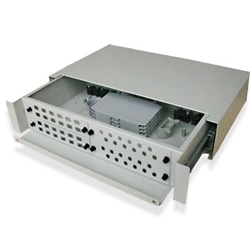 Fiber Optic Patch Panel sliding type with guide rail 19” 1U 2U - PPS1