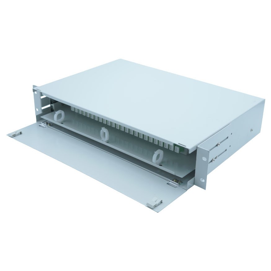 Fiber Optic Patch Panel sliding type with rail 19” 1U 2U 4U - PPS-CLD