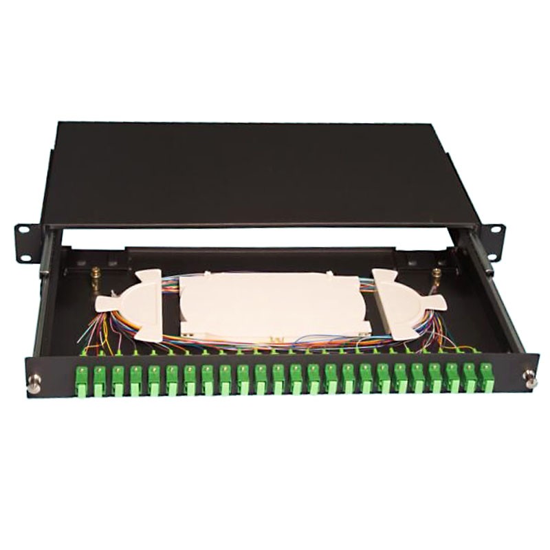 Fiber Optic Patch Panel sliding type with rail 19” 1U - PPS-CLA