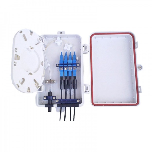 FTTH Terminal box 4Port SC white Outdoor use / TB4-SC4
