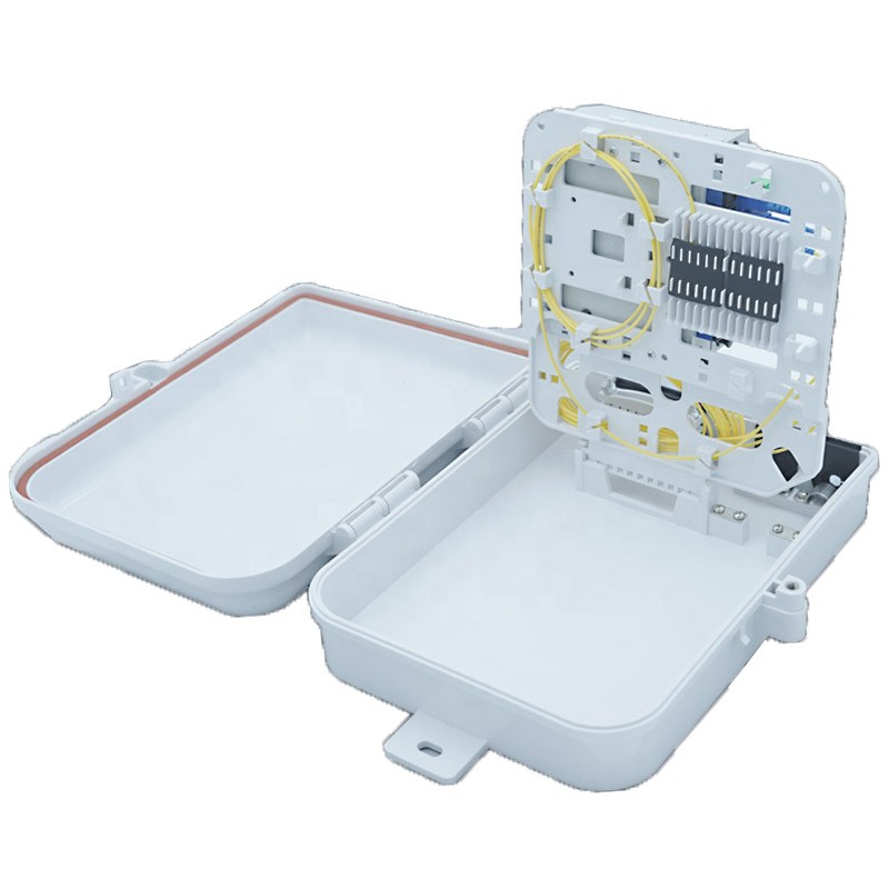 FTTH Distribution box Two 1:8 or one 1:16 PLC cassette white Outdoor use / DB6-SC16