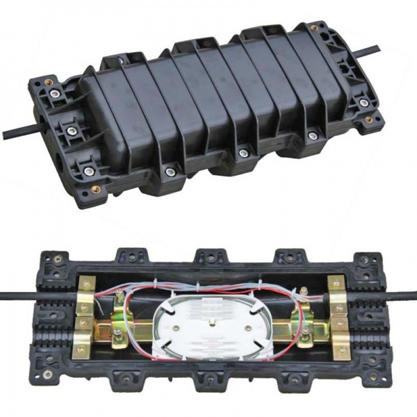  Horizontal Fiber Optic Splice Closure Max capacity 168f 2in 2out H042-168