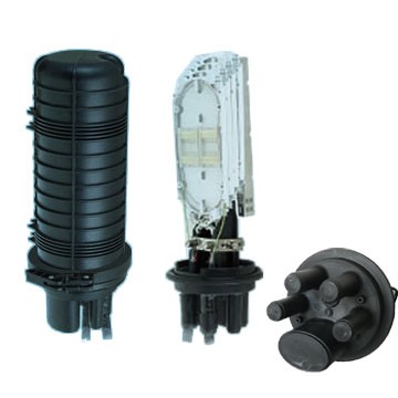 Vertical Fiber Optic Splice Closure Max capacity 96 fibers 5 holes V017-96