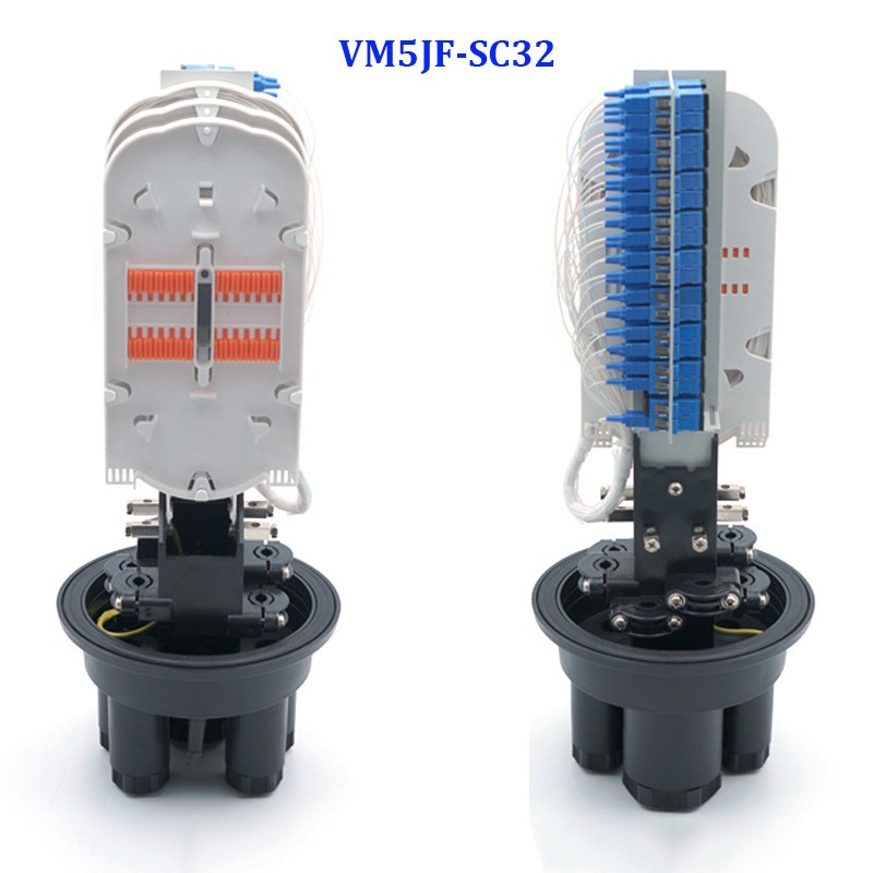  Vertical Fiber Optic Splice Closure for PLC Splitter 5 holes VM5JF-SC32
