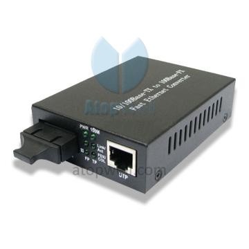 10/100Base-Tx to 100 FX Media Converter, SM,1310nm,20KM, SC Interface, External Power Supply