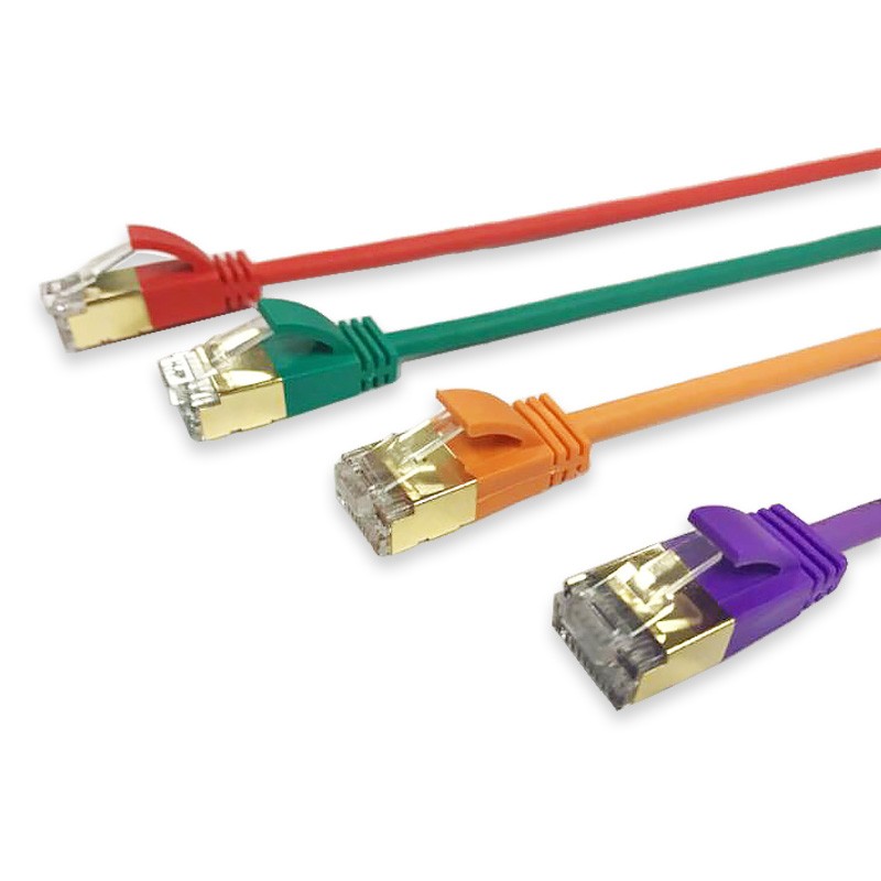 Cat7 SSTP 36AWG Ultra Slim 4mm Patch cord 10G 600MHz TPE jacket