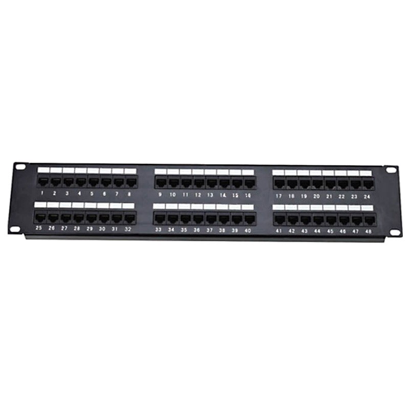 Cat5e/Cat6 UTP Patch Panel 19” 24Port 1U 48Port 2U
