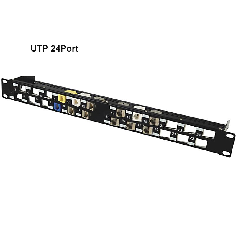24Port Blank Patch Panel UTP FTP 1U 19” metal