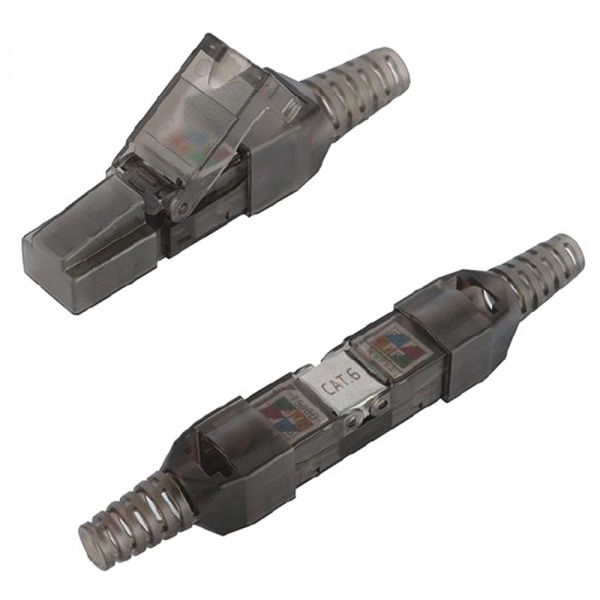 Toolless Plug / Toolless Connection Module Cat6A Cat6 UTP 8P8C Black