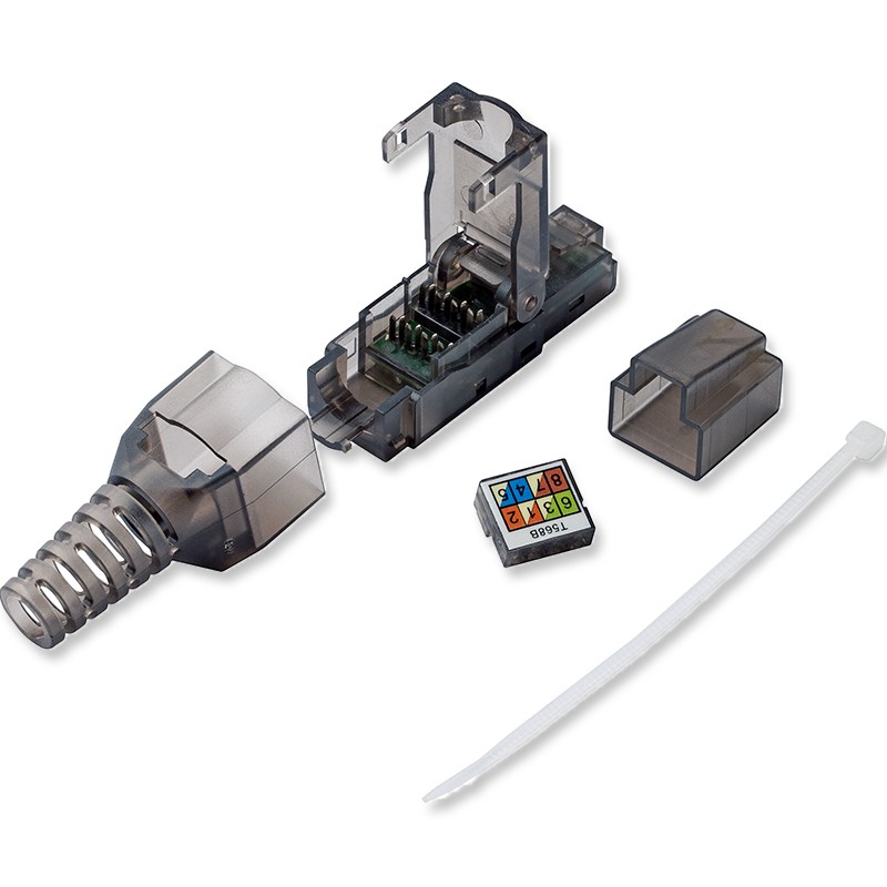 Toolless Plug / Toolless Connection Module Cat6A Cat6 UTP 8P8C Black