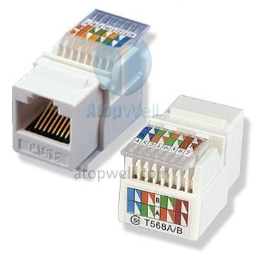  Keystone Jack UTP Cat5e / Cat6 Toolless white