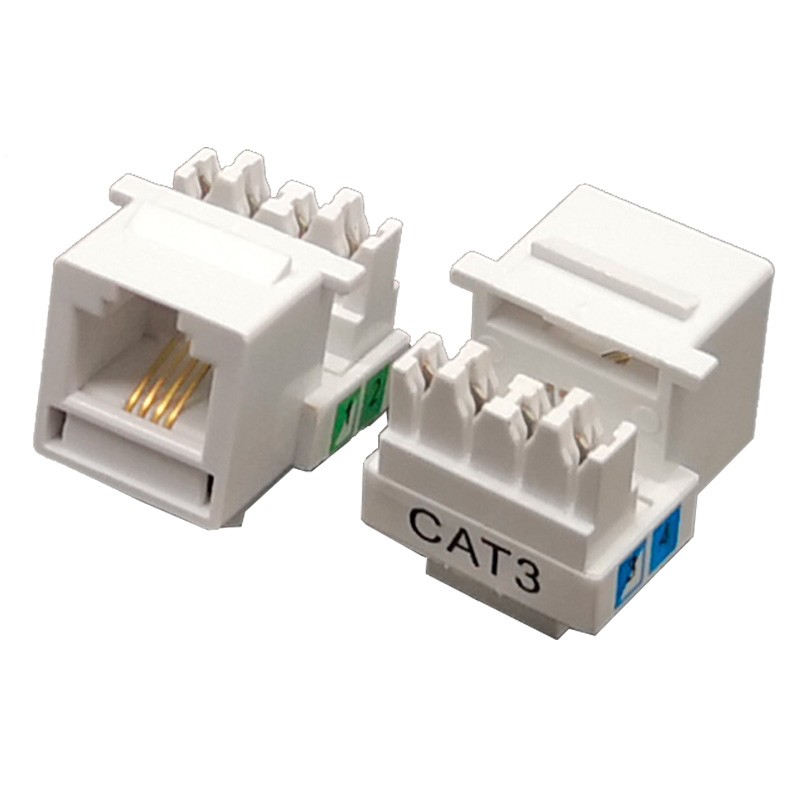 Telephone Jack Cat3 UTP 6P4C white -- ​KJU39HW