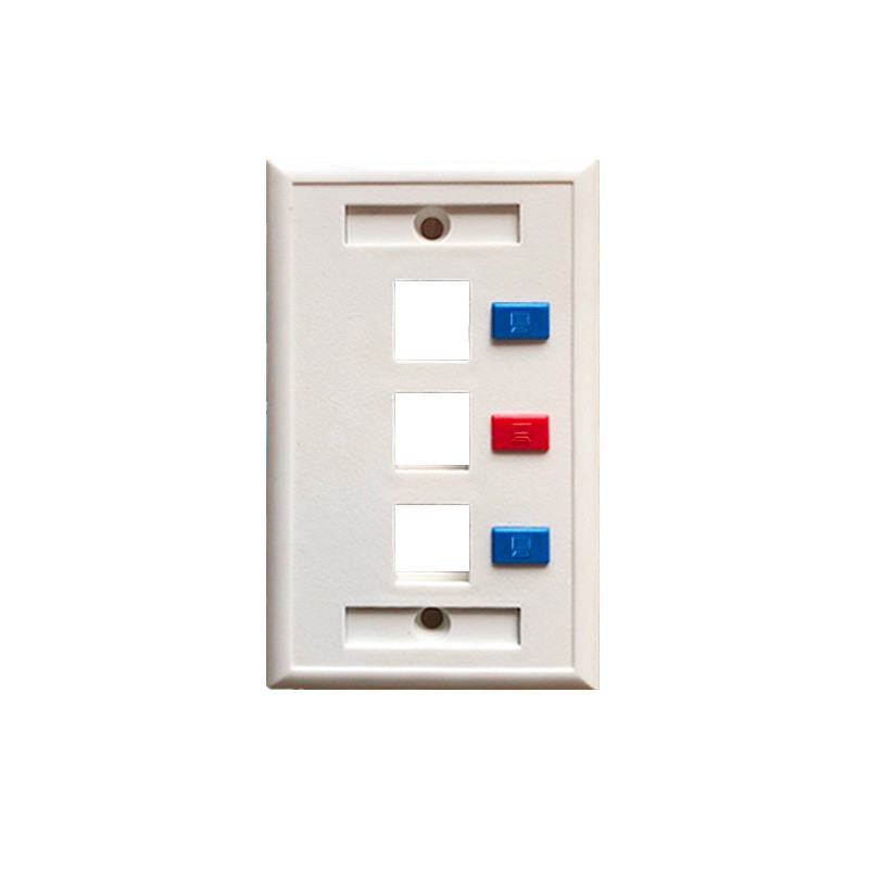 Face Plate USA type with Icon 1 2 3 4 6port
