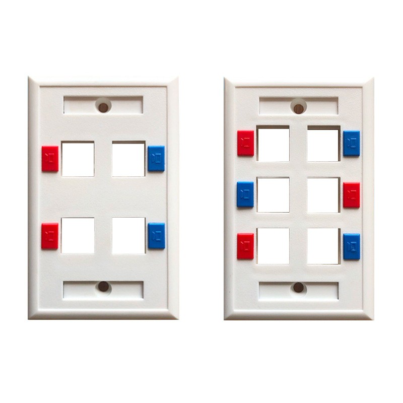 Face Plate USA type with Icon 1 2 3 4 6port