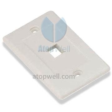 Face Plate horizontal type 1port white