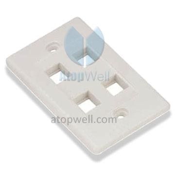 Face Plate horizontal type 4port white