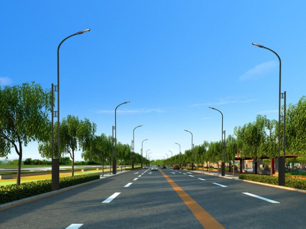 自弯臂LED路灯