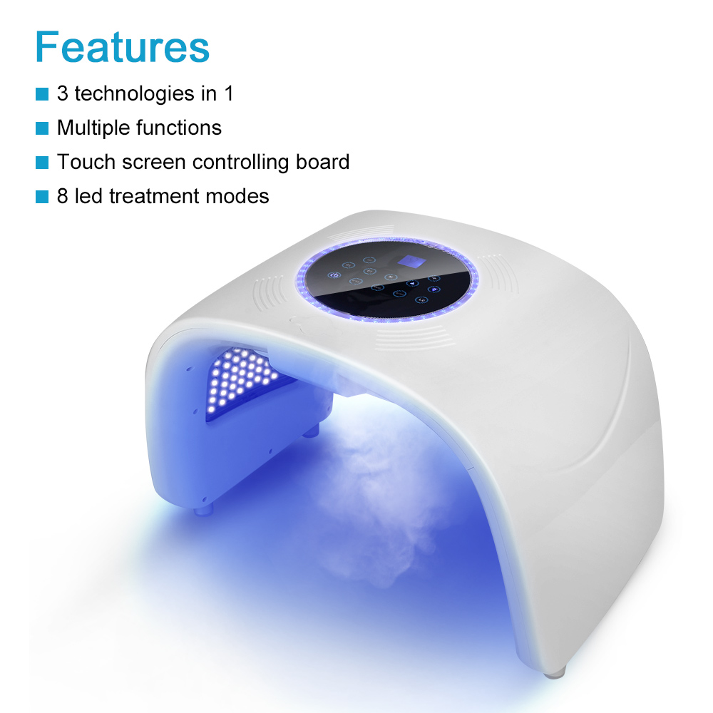 Ubeautnow 3-in-1 LED PDT Light Therapy & Laser Hair Growth Machine with Cold/Hot Spray