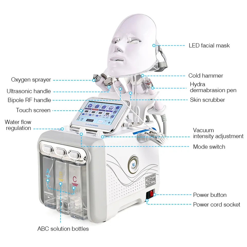 UMF0070 Ubeautnow 7 in1 Water Oxygen Facial Beauty Machine with Mask