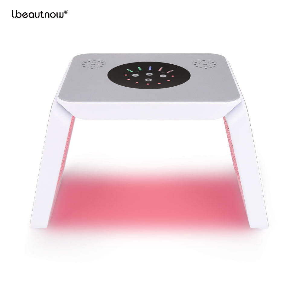 Ubeautnow Tri-Folding 7-Color LED Light Therapy Machine with Heating Function for Salon Skin Rejuvenation