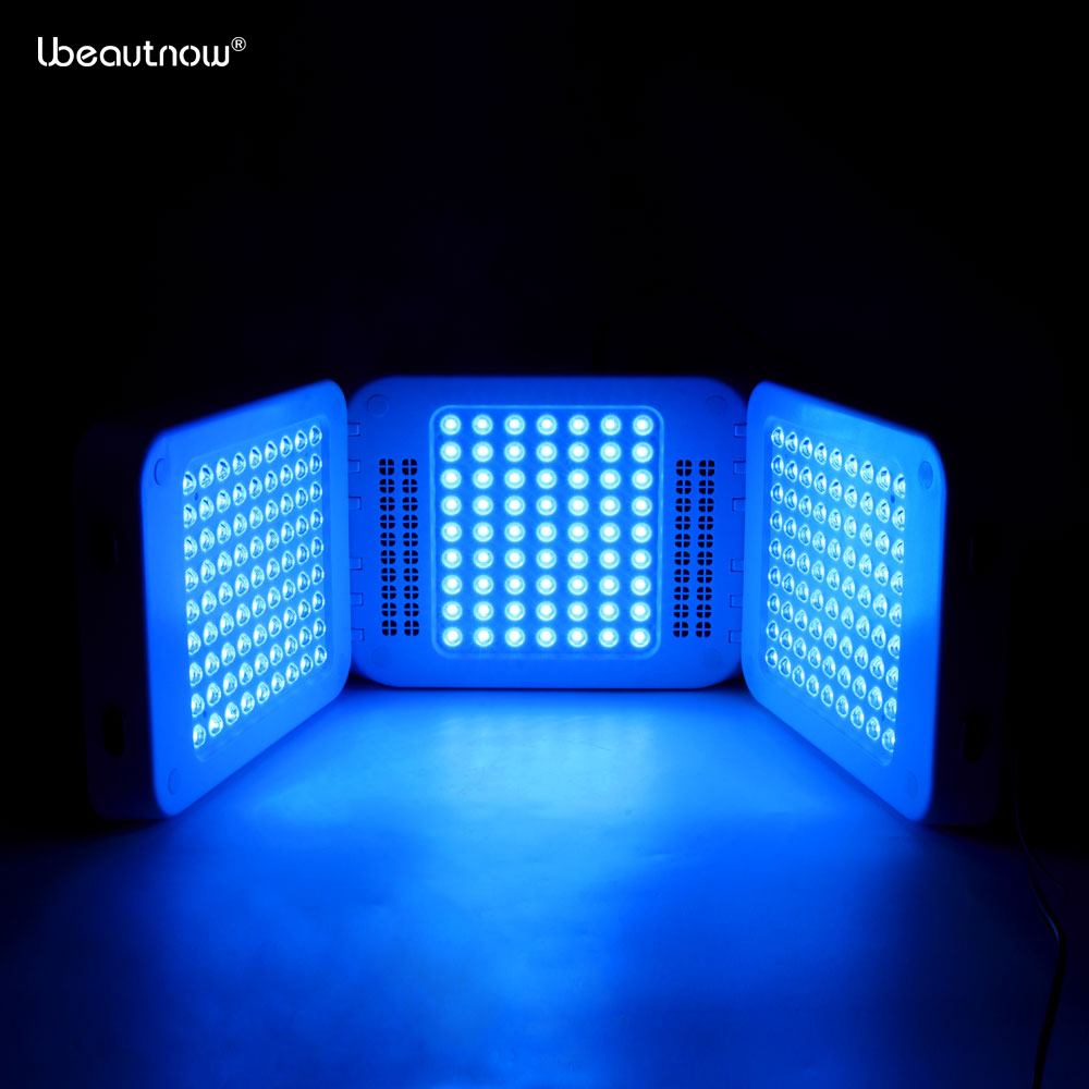 Ubeautnow Tri-Folding 7-Color LED Light Therapy Machine with Heating Function for Salon Skin Rejuvenation